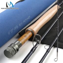 MAXIMUMCATCH 8.4-9ft 3-8WT Nano Ultralight Fly Rod Fast Action IM12 Toray Carbon 4pcs Freshwater Fly Fishing Rod