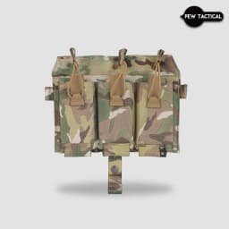 PEW TACTICAL Elastic Triple Mag Pouch 556 Magazine Front Panel Hunting Placard Hook And Loop SPC JPC Plate Carrier Airsoft FP19