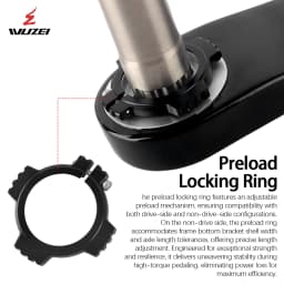 WUZEI Road Bike Carbon Crank 24mm Spindle 165 170mm Bicycle Crankset 8 Bolts Direct Mount Speed Bike Sprocket for Shimano R8000