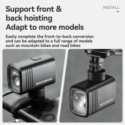 ROCKBROS 1000LM Bicycle Front Hanging Light Bike Headlight Cut-off Line Intelligent Power Display Screen High Brightness Light