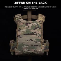 FCPC V5 Style Tactical Plate Carrier Vest – MOLLE Modular Hunting & Airsoft Vest with Back Panel Utility Pouch