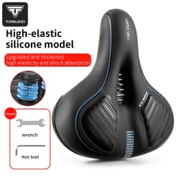 TOSUOD Bicycle Saddle Thicken PU Soft Racing Breathable Rainproof Seat for MTB Road Bike Ergonomic Comfortable Cushion