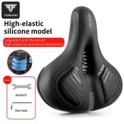 TOSUOD Bicycle Saddle Thicken PU Soft Racing Breathable Rainproof Seat for MTB Road Bike Ergonomic Comfortable Cushion