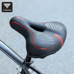 TOSUOD Bicycle Saddle Thicken PU Soft Racing Breathable Rainproof Seat for MTB Road Bike Ergonomic Comfortable Cushion