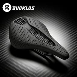 BUCKLOS Ergonomic Road Bike Saddle Carbon Fiber 3D Printed Ultralight Racing BIke Saddle Breathable 3D-Printed Bike Seat Part