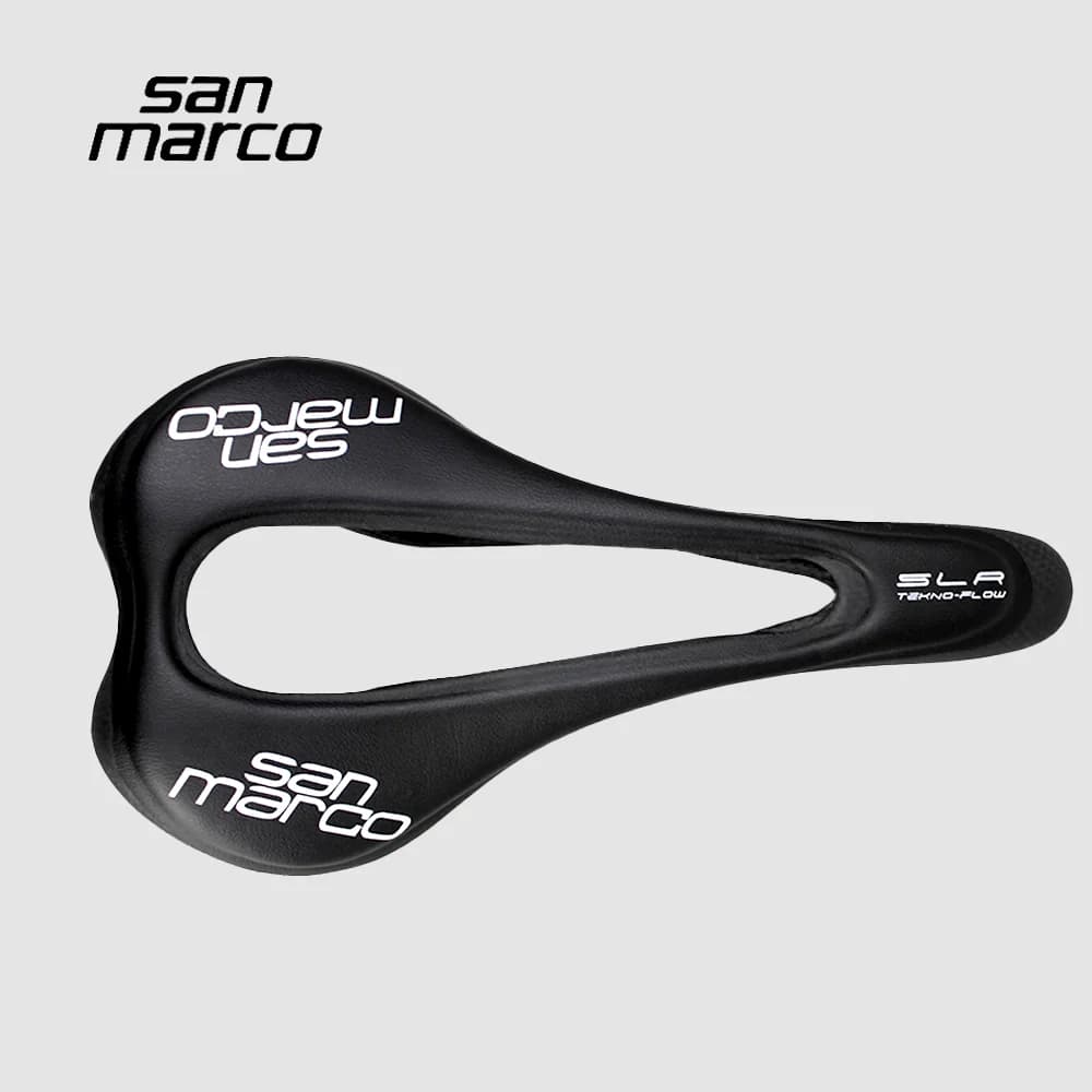 Lightweight San Marco Saddle SLR Full Carbon Bicycle Saddles Hollow Road MTB Mountain Hard Racing Bike Seat for Men Women 145mm