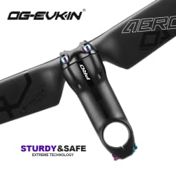 OG-EVKIN BS-004 Pro+ Carbon Fiber Stem 10 Degree 31.8MM Titanium Road Bike Stem Positive and Negative Cycling MTB Bicycle Parts