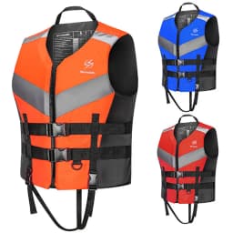 Life Jacket For Adult Super Buoyancy Surf Vest Water Sports Kayak Motorboat Drifting Jet Ski Reflection Lifeguard Life Vest