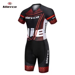 Men’s Triathlon Suit Breathable & Padded Tri Suit for Bike Run Race Day Gear for Triathletes Short Sleeve Gym Set
