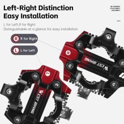 WEST BIKING 3 Bearing Bicycle Lock Pedal Waterproof Aluminum Alloy Clipless Bike Pedals SPD System Professional Cycling Pedal