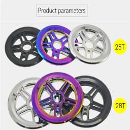 BMX Sprocket 1/2"*1/8" 25/28T Lightweight Aluminum Alloy 7075 CNC Bicycle Chainwheel Racing Performance Bike Chainring BMX Parts
