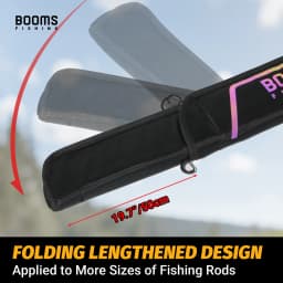 Booms Fishing 195cm Extended Design Fishing Rod and Reel Case Portable Folded 50cm Fishing Poles Case Fishing Spinning Bag