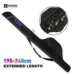 Booms Fishing 195cm Extended Design Fishing Rod and Reel Case Portable Folded 50cm Fishing Poles Case Fishing Spinning Bag