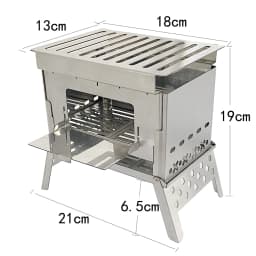 Foldable Camping Wood Stove Portable Folding Firewood Furnace Ultralight Multifunction for Fishing Hiking Survival Cookware Tool