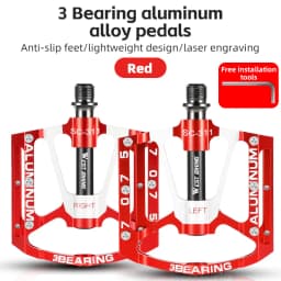 WEST BIKING Ultralight Cycling Pedals 3 Bearing MTB Road Bike 7075 Aluminum Alloy Non-slip Flat Pedal Multicolor Cycling Parts