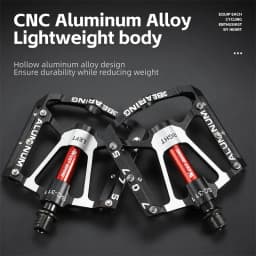 WEST BIKING Ultralight Cycling Pedals 3 Bearing MTB Road Bike 7075 Aluminum Alloy Non-slip Flat Pedal Multicolor Cycling Parts