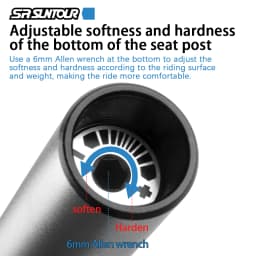 SR Suntour NCX MTB Seatpost 400mm Mountain Bicycle Damping Suspension Seat Post Dirty Bike Seat Tube 27.2 30.9 31.6mm Bike Parts