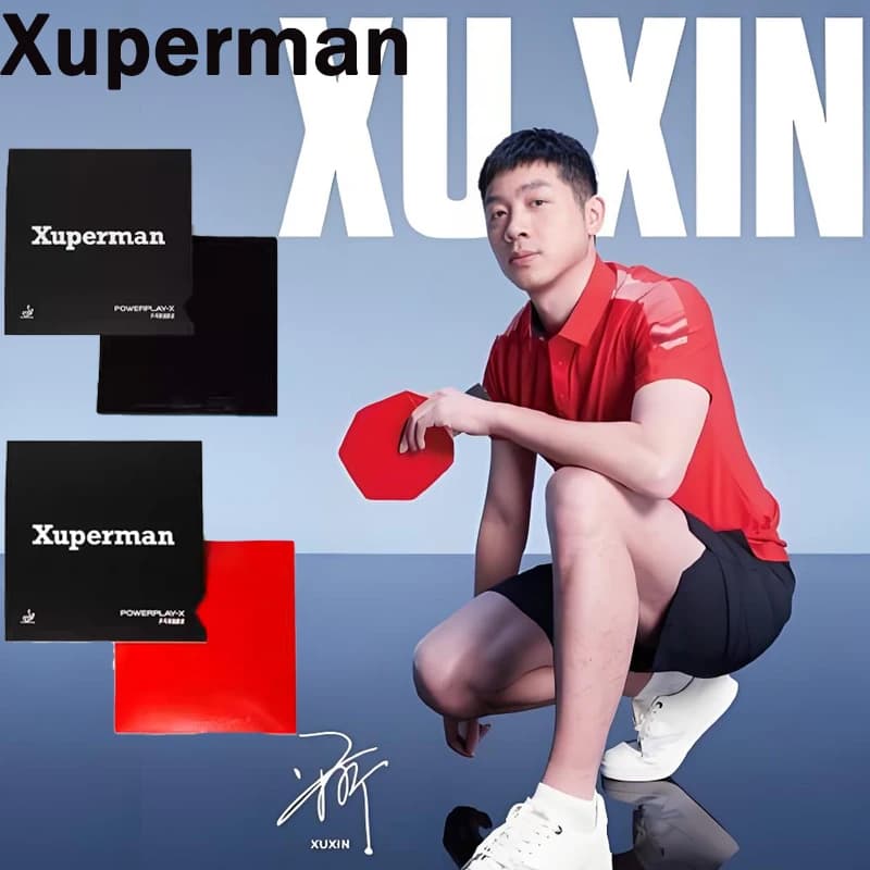 Original Xuperman Pimple's In Table Tennis Rubber Sheet Forehand & Backhand Sticky Rubber With Sponge Non-sticky PingPong Rubber