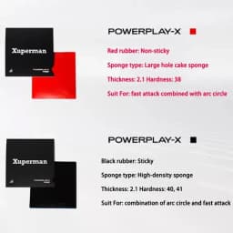 Original Xuperman Pimple's In Table Tennis Rubber Sheet Forehand & Backhand Sticky Rubber With Sponge Non-sticky PingPong Rubber