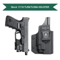 G17/G19+TLR-8 / TLR-8A Holster IWB Kydex Holster Optic Cut Fit: G17/G19/G44/G45 (GEN 1-5)&G23/32 (Gen 3-4)+TLR-8/TLR-8A