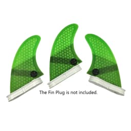 UPSURF FCS 2 Fin Tri Fin Set | Double Tabs 2 G3/G5 Size Honeycomb Carbon Fins in 4 Colors | For Shortboard Performance