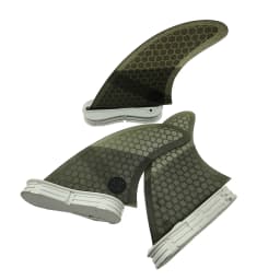 UPSURF FCS 2 Fin Tri Fin Set | Double Tabs 2 G3/G5 Size Honeycomb Carbon Fins in 4 Colors | For Shortboard Performance