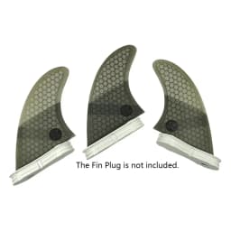 UPSURF FCS 2 Fin Tri Fin Set | Double Tabs 2 G3/G5 Size Honeycomb Carbon Fins in 4 Colors | For Shortboard Performance