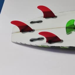 UPSURF FCS 2 Fin Tri Fin Set | Double Tabs 2 G3/G5 Size Honeycomb Carbon Fins in 4 Colors | For Shortboard Performance