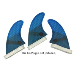 UPSURF FCS 2 Fin Tri Fin Set | Double Tabs 2 G3/G5 Size Honeycomb Carbon Fins in 4 Colors | For Shortboard Performance