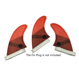 UPSURF FCS 2 Fin Tri Fin Set | Double Tabs 2 G3/G5 Size Honeycomb Carbon Fins in 4 Colors | For Shortboard Performance
