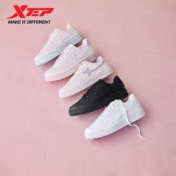 Xtep White Sneakers For Women 2026 Spring Couples Versatile Trendy Casual Thick-soled Increase Sports Shoes 874118319851