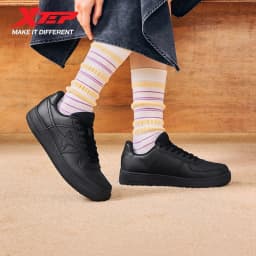 Xtep White Sneakers For Women 2026 Spring Couples Versatile Trendy Casual Thick-soled Increase Sports Shoes 874118319851
