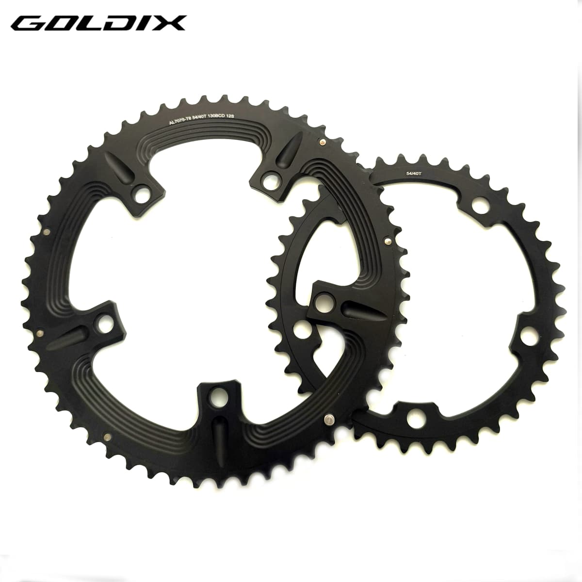GOLDIX 130BCD 5 Bolt Double Chainrings Road Bike Sprocket 53-39T 54-40T 56-42T for 130 BCD Crank Chainwheel