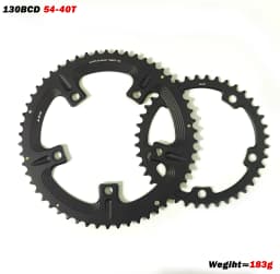 GOLDIX 130BCD 5 Bolt Double Chainrings Road Bike Sprocket 53-39T 54-40T 56-42T for 130 BCD Crank Chainwheel