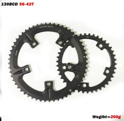 GOLDIX 130BCD 5 Bolt Double Chainrings Road Bike Sprocket 53-39T 54-40T 56-42T for 130 BCD Crank Chainwheel