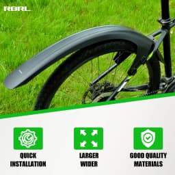 RBRL Bicycle Rear Fender Mudguard for 27.5 28 29 inch MTB Extended Widen Full Coverage E-Bike Mudguard with Quick Release Velcro