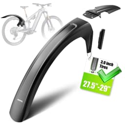 RBRL Bicycle Rear Fender Mudguard for 27.5 28 29 inch MTB Extended Widen Full Coverage E-Bike Mudguard with Quick Release Velcro
