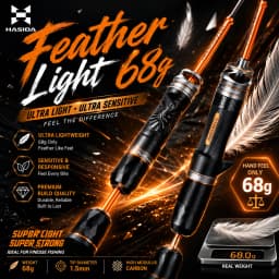 HASIDA Butterfly Fishing Rod Korea Guides Dual Action Air Mechanical Sound 3D Sculpture Reel Seat Light 68G Spinning Casting
