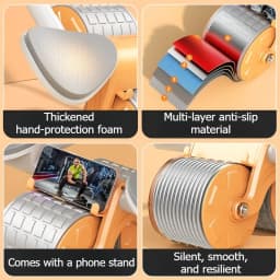 Dual Wheel Abdominal Exercise Roller Non-slip Stable Fitness Equipment Home Gym Belly Shaping Core Trainer For Beginners