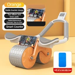 Dual Wheel Abdominal Exercise Roller Non-slip Stable Fitness Equipment Home Gym Belly Shaping Core Trainer For Beginners