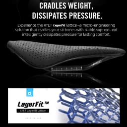 RYET Full Carbon 3D Printed Saddle 145/155mm 160-227g Oval 7x9mm Rails Superflow Cut-Out Ultralight Road MTB Gravel Triathlon XC