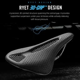 RYET Full Carbon 3D Printed Saddle 145/155mm 160-227g Oval 7x9mm Rails Superflow Cut-Out Ultralight Road MTB Gravel Triathlon XC