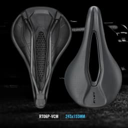 RYET Full Carbon 3D Printed Saddle 145/155mm 160-227g Oval 7x9mm Rails Superflow Cut-Out Ultralight Road MTB Gravel Triathlon XC