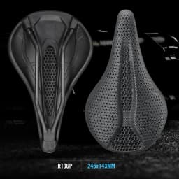 RYET Full Carbon 3D Printed Saddle 145/155mm 160-227g Oval 7x9mm Rails Superflow Cut-Out Ultralight Road MTB Gravel Triathlon XC