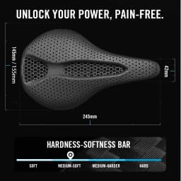 RYET Full Carbon 3D Printed Saddle 145/155mm 160-227g Oval 7x9mm Rails Superflow Cut-Out Ultralight Road MTB Gravel Triathlon XC