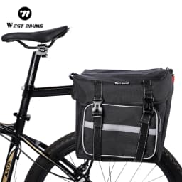 WEST BIKING Bicycle Rear Seat Bag 25L Large Capacity Outdoor Luggage Carrier Bags Cycling MTB Road Bike Trunk Double Pannier Bag