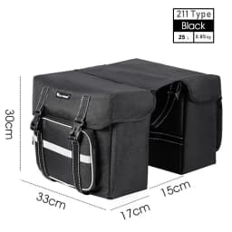 WEST BIKING Bicycle Rear Seat Bag 25L Large Capacity Outdoor Luggage Carrier Bags Cycling MTB Road Bike Trunk Double Pannier Bag