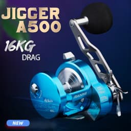 RANMI JIGGER A500 Fishing Reel Drum Wheel Slow Jigging Reel Max Drag 16kg Gear Ratio 5.1:1 8+1BB