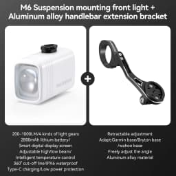 ROCKBROS 1000LM Bicycle Front Hanging Light Bike Headlight Cut-off Line Intelligent Power Display Screen High Brightness Light