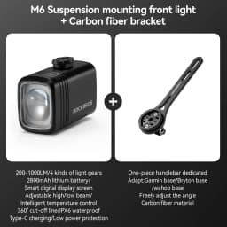 ROCKBROS 1000LM Bicycle Front Hanging Light Bike Headlight Cut-off Line Intelligent Power Display Screen High Brightness Light